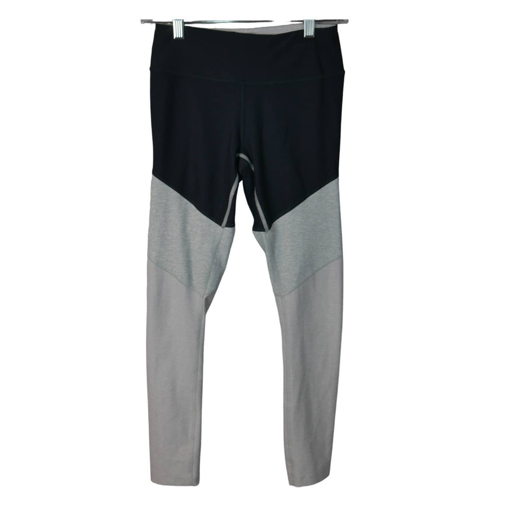 Outdoor Voices Black Grey Colorblock Leggings Size XS EUC